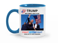 Load image into Gallery viewer, Trump Assassination Attempt 11 oz. Coffee Mug | Patriotic Gifts | Maga Gifts | Trump Fist Fight Cup
