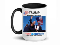 Load image into Gallery viewer, Trump Assassination Attempt 15 oz. Coffee Mug, Patriotic Gifts
