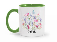 Load image into Gallery viewer, Omi Floral Design 11 oz. Coffee Mug | Omi Coffee Mug | Grandma Gift Ideas | Gift For Omi | Mother&#39;s Day Gift
