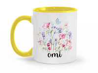 Load image into Gallery viewer, Omi Floral Design 11 oz. Coffee Mug | Omi Coffee Mug | Grandma Gift Ideas | Gift For Omi | Mother&#39;s Day Gift
