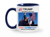 Load image into Gallery viewer, Trump Assassination Attempt 11 oz. Coffee Mug | Patriotic Gifts | Maga Gifts | Trump Fist Fight Cup
