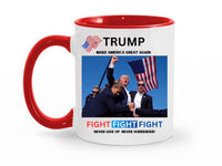 Load image into Gallery viewer, Trump Assassination Attempt 11 oz. Coffee Mug | Patriotic Gifts | Maga Gifts | Trump Fist Fight Cup
