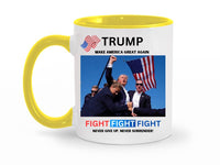 Load image into Gallery viewer, Trump Assassination Attempt 11 oz. Coffee Mug | Patriotic Gifts | Maga Gifts | Trump Fist Fight Cup
