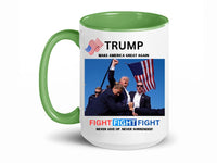 Load image into Gallery viewer, Trump Assassination Attempt 15 oz. Coffee Mug, Patriotic Gifts
