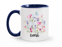 Load image into Gallery viewer, Omi Floral Design 11 oz. Coffee Mug | Omi Coffee Mug | Grandma Gift Ideas | Gift For Omi | Mother&#39;s Day Gift
