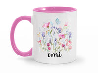 Load image into Gallery viewer, Omi Floral Design 11 oz. Coffee Mug | Omi Coffee Mug | Grandma Gift Ideas | Gift For Omi | Mother&#39;s Day Gift
