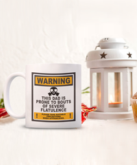 Load image into Gallery viewer, Warning Funny Dad White Coffee Mug, Father&#39;s Day, Birthday Gifts

