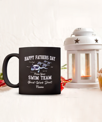 Load image into Gallery viewer, Swim Team Funny Personalized Black Coffee Mug, Father&#39;s Day Gifts
