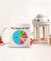 Load image into Gallery viewer, Pie Chart Funny White Coffee Mug, Father&#39;s Day, Birthday Gifts
