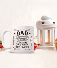 Load image into Gallery viewer, Man Myth Legend Dad White Coffee Mug, Father&#39;s Day, Birthday Gifts
