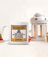 Load image into Gallery viewer, Warning Funny Dad White Coffee Mug, Father&#39;s Day, Birthday Gifts
