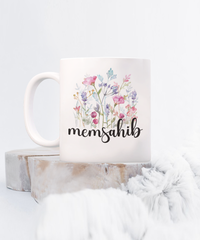 Load image into Gallery viewer, Memsahib Floral Design Coffee Mug, Memsahib Coffee Mug, Grandma Gift Ideas, Gift for Memsahib, Motherâ€™s Day Gift
