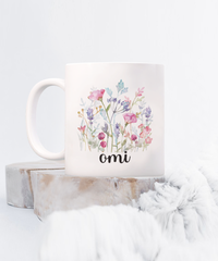 Load image into Gallery viewer, Omi Floral Design Coffee Mug, Omi Coffee Mug, Grandma Gift Ideas, Gift for Omi, Motherâ€™s Day Gift
