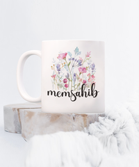 Load image into Gallery viewer, Memsahib Floral Design Coffee Mug, Memsahib Coffee Mug, Grandma Gift Ideas, Gift for Memsahib, Motherâ€™s Day Gift
