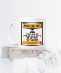 Load image into Gallery viewer, Warning Funny Dad White Coffee Mug, Father&#39;s Day, Birthday Gifts
