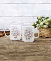 Load image into Gallery viewer, Omi Floral Design Coffee Mug, Omi Coffee Mug, Grandma Gift Ideas, Gift for Omi, Motherâ€™s Day Gift
