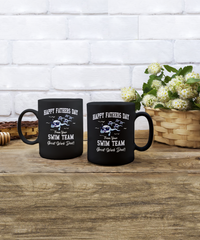 Load image into Gallery viewer, Swim Team Funny Black Coffee Mug, Father&#39;s Day Gifts

