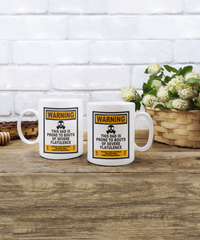 Load image into Gallery viewer, Warning Funny Dad White Coffee Mug, Father&#39;s Day, Birthday Gifts
