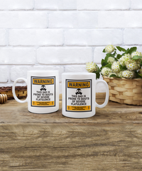 Load image into Gallery viewer, Warning Funny Dad White Coffee Mug, Father&#39;s Day, Birthday Gifts
