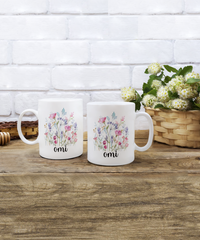Load image into Gallery viewer, Omi Floral Design Coffee Mug, Omi Coffee Mug, Grandma Gift Ideas, Gift for Omi, Motherâ€™s Day Gift
