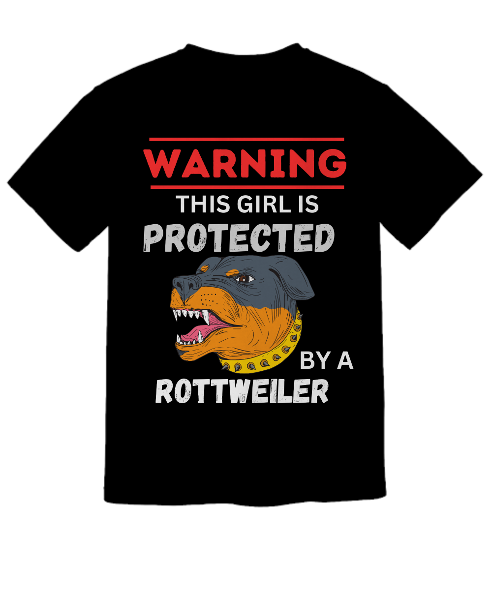 Warning This Girl Is Protected Rottweiler Premium Shirt