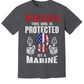 Warning This Girl Is Protected Marine Premium Shirt