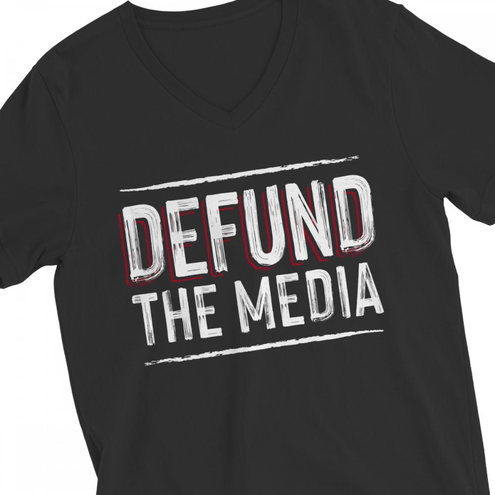 Defund The Media, News Media Gift, Fake News,Political Media T-Shirt